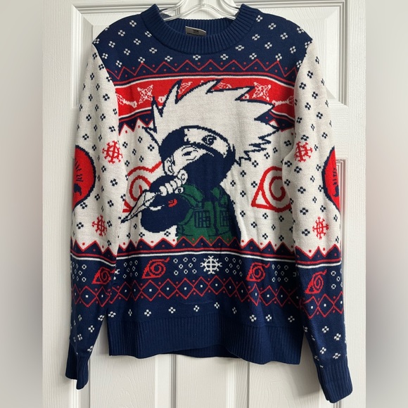 Naruto Shippuden Kakashi Holiday Sweater - Picture 1 of 4